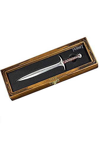 Der Hobbit - Smaugs Einöde - Schwert Miniatur Brieföffner - Bilbo Beutlins Schwert Stich - 23cm - Schmuckbox von The Hobbit