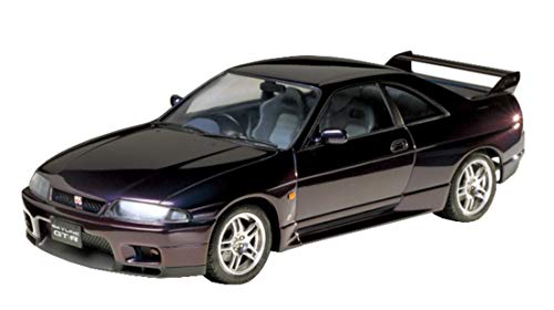 Tamiya 24145 1:24 Nissan Skyline GT-R V-Spec - originalgetreue Nachbildung, Modellbau, Plastik Bausatz, Basteln, Hobby, Kleben, Modellbausatz, Zusammenbauen, unlackiert, Mittel von The Hobby Company