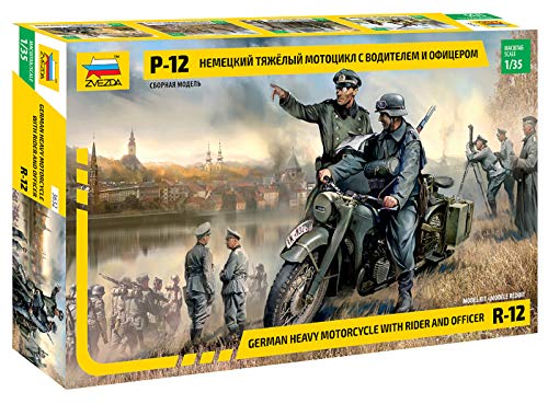 The Hobby Company Z3632 Zvezda 500783632 - 1:35 WWII Deutsche Krad R12 mit Besatzung (2) von Zvezda