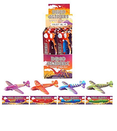 The Home Fusion Company 12 x Kinder Jungen Dino Dinosaurier Fliegend Segelflugzeug Flugzeuge Party Beutel Füller Spielzeug von The Home Fusion Company