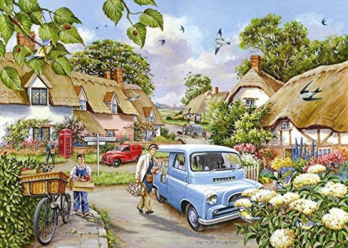 ‚Big 500’ Puzzle - Morgen Fresh - Dorf-Szene (Morning Fresh - Village Scene) von The House of Puzzles