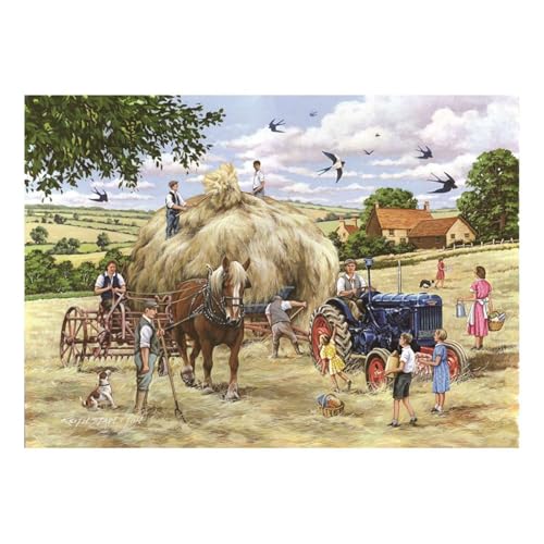 The House Of Puzzles Puzzle 500 Teile - XXL Teile - Making Hay von The House of Puzzles