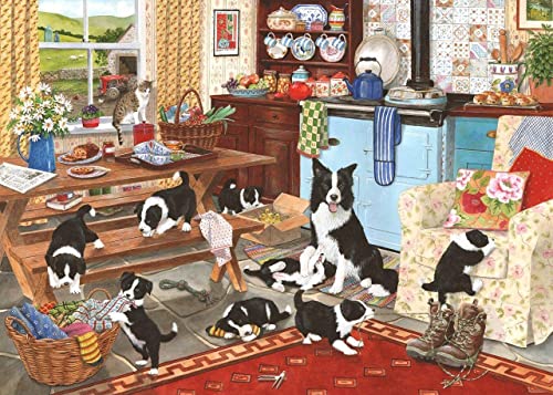 The House of Puzzles - 1000 Teile Puzzle - Collie Wobbles von The House of Puzzles