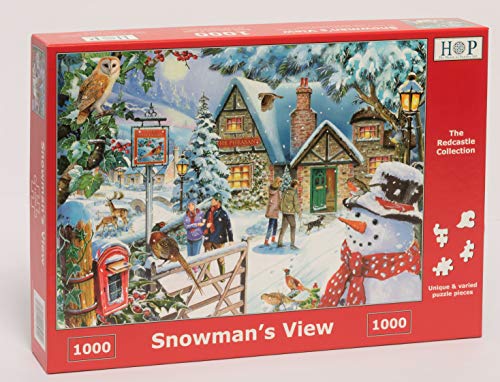 The House of Puzzles - 1000 Teile Puzzle - Schneemannansicht von The House of Puzzles