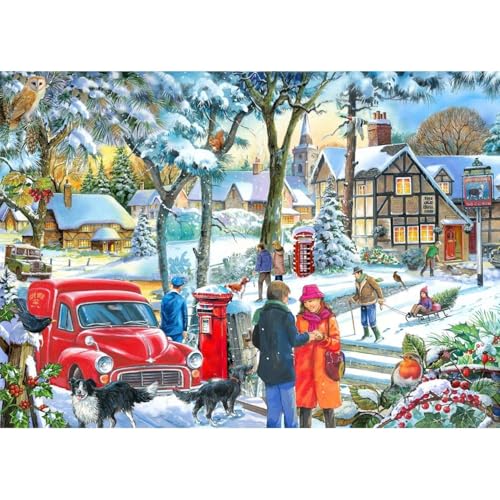 The House of Puzzles Puzzle mit Winterwünschen, 1000 Teile, für Erwachsene, illustrierte Künstler, malerische Landschaft, Deluxe-Puzzle-Geschenke von The House of Puzzles