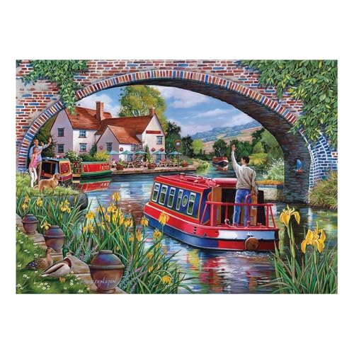 The House of Puzzles - Over & Under Jigsaw - Big 500 Piece Jigsaws For Adults, Extra Large Pieces Artist Illustrated, Scenic Landscape, Deluxe Puzzle Gifts The House of Puzzles - Over & Under Jigsaw - Big 500 Piece Jigsaws For Adults, Extra Large Pieces Artist Illustrated, Scenic Landscape, Deluxe Puzzle Gifts von The House of Puzzles