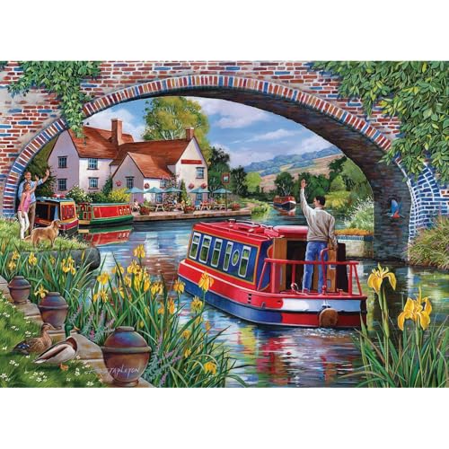 The House of Puzzles - Over & Under Jigsaw - Big 500 Piece Jigsaws For Adults, Extra Large Pieces Artist Illustrated, Scenic Landscape, Deluxe Puzzle Gifts von The House of Puzzles