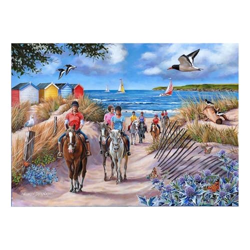 The House of Puzzles - Sea Horses Puzzle - Große 500-teilige Puzzles für Erwachsene, extra große Teile, Künstler illustriert, malerische Landschaft, Deluxe-Puzzle-Geschenke The House of Puzzles - Sea Horses Puzzle - Große 500-teilige Puzzles für Erwachsene, extra große Teile, Künstler illustriert, malerische Landschaft, Deluxe-Puzzle-Geschenke von The House of Puzzles