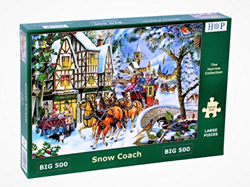 The House of Puzzles - Big Puzzle mit 500 Teilen – Snow Coach – The Harrow Collection von The House of Puzzles