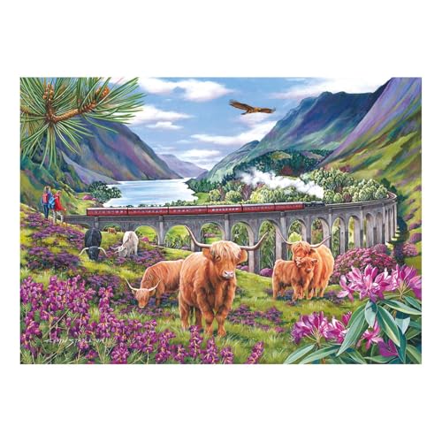 The House of Puzzles Glenfinnan Damen-Puzzle, 1000-teiliges Puzzle für Erwachsene, Künstler illustriert, malerische Landschaft, Deluxe-Puzzle-Geschenke The House of Puzzles Glenfinnan Damen-Puzzle, 1000-teiliges Puzzle für Erwachsene, Künstler illustriert, malerische Landschaft, Deluxe-Puzzle-Geschenke von The House of Puzzles