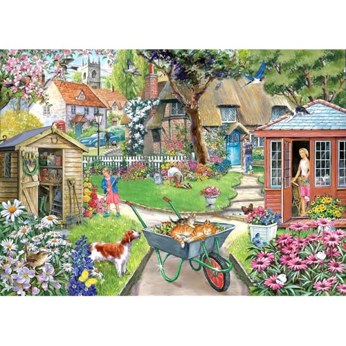 The House of Puzzles Bloomin' Lovely Puzzle – Große 500-teilige Puzzles für Erwachsene, extra große Teile, Künstler illustriert, malerische Landschaft, Deluxe-Puzzle-Geschenke The House of Puzzles Bloomin' Lovely Puzzle – Große 500-teilige Puzzles für Erwachsene, extra große Teile, Künstler illustriert, malerische Landschaft, Deluxe-Puzzle-Geschenke von The House of Puzzles