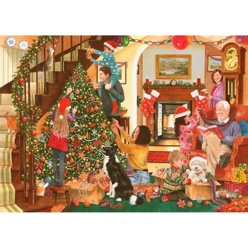 The House of Puzzles - Großes 500-teiliges Puzzle – Dekorieren des Baumes – "New Juli 2023" The House of Puzzles - Großes 500-teiliges Puzzle – Dekorieren des Baumes – "New Juli 2023" von The House of Puzzles