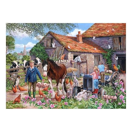 The House of Puzzles - Großes 500-teiliges Puzzle - MacDonalds Farm von The House of Puzzles