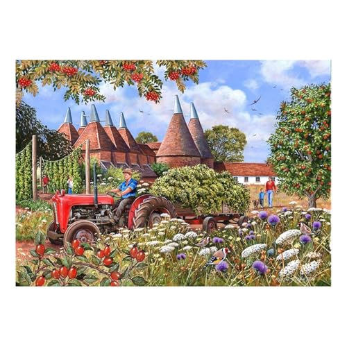 The House of Puzzles - Oast Houses Puzzle - Große 500-teilige Puzzles für Erwachsene, extra große Teile, Künstler illustriert, malerische Landschaft, Deluxe-Puzzle-Geschenke The House of Puzzles - Oast Houses Puzzle - Große 500-teilige Puzzles für Erwachsene, extra große Teile, Künstler illustriert, malerische Landschaft, Deluxe-Puzzle-Geschenke von The House of Puzzles