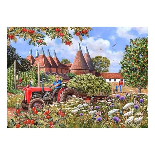 The House of Puzzles - Großes 500-teiliges Puzzle – Oast Houses – "New Juli 2023" von The House of Puzzles