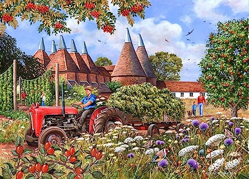 The House of Puzzles - Großes 500-teiliges Puzzle – Oast Houses – "New Juli 2023" von The House of Puzzles