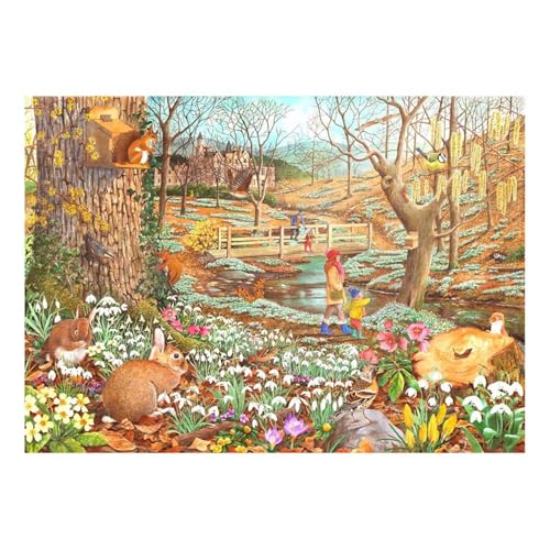 The House of Puzzles - Snowdrop Walk Jigsaw - Big 500 Piece Jigsaws For Adults, Extra Large Pieces Artist Illustrated, Scenic Landscape, Deluxe Puzzle Gifts The House of Puzzles - Snowdrop Walk Jigsaw - Big 500 Piece Jigsaws For Adults, Extra Large Pieces Artist Illustrated, Scenic Landscape, Deluxe Puzzle Gifts von The House of Puzzles