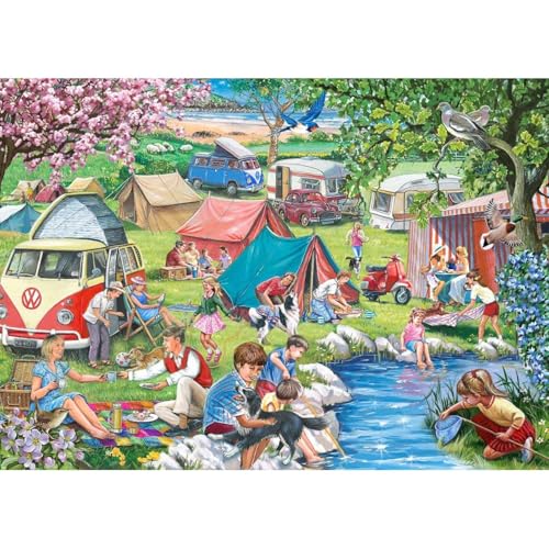 The House of Puzzles - Pitch Perfect Puzzle - 1000 Teile Puzzles für Erwachsene, Künstler illustriert, malerische Landschaft, Deluxe-Puzzle-Geschenke von The House of Puzzles