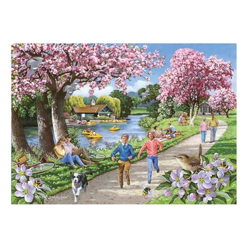 The House of Puzzles Puzzle "Apple Blossom Time" – 1000 Teile Puzzles für Erwachsene, Künstler illustriert, malerische Landschaft, Deluxe-Puzzle-Geschenke The House of Puzzles Puzzle "Apple Blossom Time" – 1000 Teile Puzzles für Erwachsene, Künstler illustriert, malerische Landschaft, Deluxe-Puzzle-Geschenke von The House of Puzzles