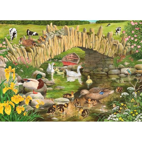 The House of Puzzles - Deluxe Puzzle mit Ente, Ente, Gans – großes 250-teiliges Puzzle für Erwachsene und Kinder, extra große Teile, illustrierte Künstler, malerische Landschaft The House of Puzzles - Deluxe Puzzle mit Ente, Ente, Gans – großes 250-teiliges Puzzle für Erwachsene und Kinder, extra große Teile, illustrierte Künstler, malerische Landschaft von The House of Puzzles