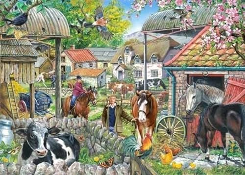 The House of Puzzles Puzzle Big 250 Teile - Hufeisenfarm - "NEW FEBRUARY 2022" von The House of Puzzles