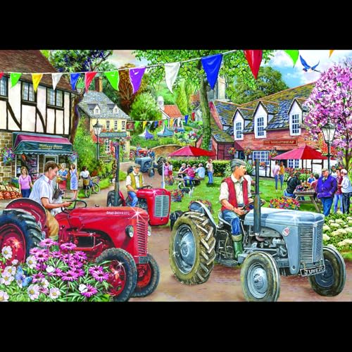 The House of Puzzles Puzzle Traktor Parade – 1000 Teile Puzzles für Erwachsene, Künstler illustriert, malerische Landschaft, Deluxe-Puzzle-Geschenke The House of Puzzles Puzzle Traktor Parade – 1000 Teile Puzzles für Erwachsene, Künstler illustriert, malerische Landschaft, Deluxe-Puzzle-Geschenke von The House of Puzzles