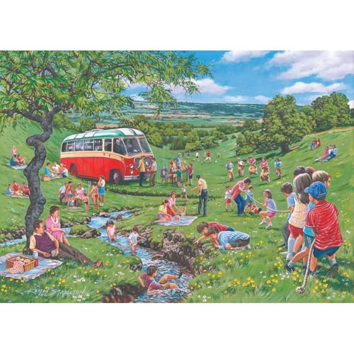 The House of Puzzles Sonntags-Picknick-Puzzle, 500-teiliges Puzzle für Erwachsene, illustrierte Künstler, malerische Landschaft, Deluxe-Puzzle-Geschenke The House of Puzzles Sonntags-Picknick-Puzzle, 500-teiliges Puzzle für Erwachsene, illustrierte Künstler, malerische Landschaft, Deluxe-Puzzle-Geschenke von The House of Puzzles