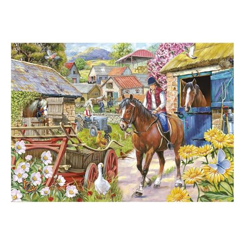 The House of Puzzles Stepping Out Jigsaw - Big 500 Piece Jigsaws For Adults, Extra Large Pieces Artist Illustrated, Scenic Landscape, Deluxe Puzzle Gifts The House of Puzzles Stepping Out Jigsaw - Big 500 Piece Jigsaws For Adults, Extra Large Pieces Artist Illustrated, Scenic Landscape, Deluxe Puzzle Gifts von The House of Puzzles