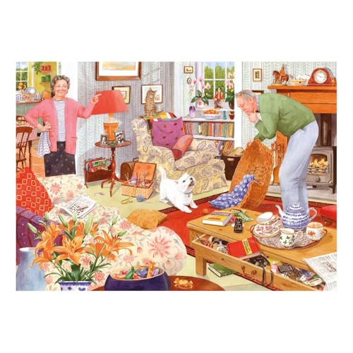 The House of Puzzles Wo ist meine Brille? Puzzle – Große 500-teilige Puzzles für Erwachsene, extra große Teile, Künstler illustriert, malerische Landschaft, Deluxe-Puzzle-Geschenke von The House of Puzzles