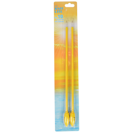 The Knit Lite Jackenstricknadeln mit LED-Licht 33cm 6,00mm / 13in US10 Gelb von The Knit Lite