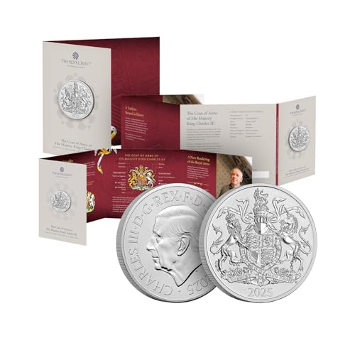 Royal Mint The Wappen of His Majesty King Charles III UK 2025 BU £5 Coin von The Koin Club