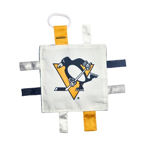 The Learning Lovey Pittsburgh Penguins Knitterspielzeug für Babys – NHL Hockey Babyspielzeug, weich und sicher, ideales Spielzeug für Kinderwagen, BPA-frei mit Clip für von The Learning Lovey