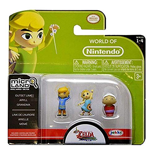Legend of Zelda Micro Figure Set: Grandma, Aryll, Outset Link von Jakks Pacific