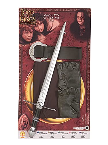 Original Lizenz Herr der Ringe Aragorn Zubehör Set Schwert Kinderkostüm Kostüm für Kinder Aragornkostüm Gr. Einheitsgröße von The Lord Of The Rings