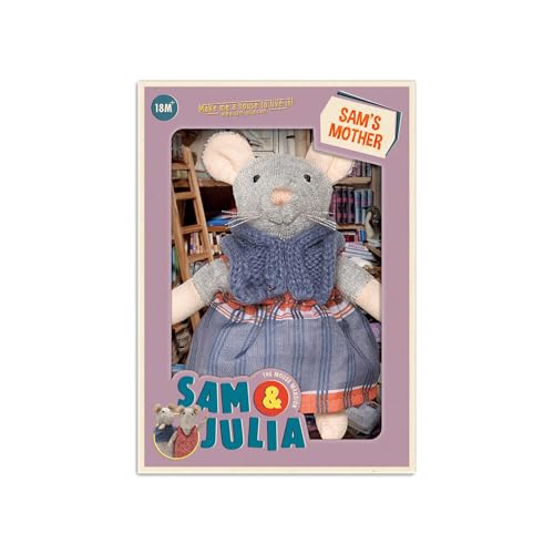 The Mouse Mansion Sam & Julia – Kuscheltier SAMS Mutter – das Original aus der beliebten Kinderbuch-Reihe – 1/12 Größe für Standard-Puppenhaus – enthält: 1 Stofftier Maus 12 cm von The Mouse Mansion