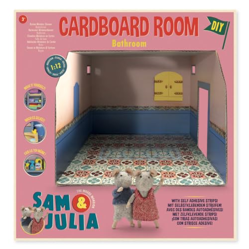 Sam & Julia - Miniatur Raum aus Karton - Badezimmer – 26 x 20 x 25cm - für Kinder jeden Alters von The Mouse Mansion