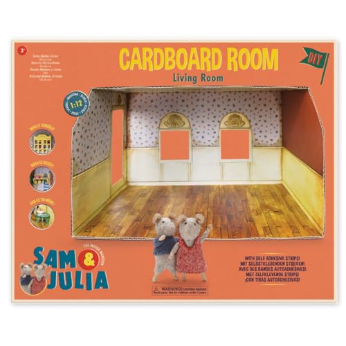 Sam & Julia - Miniatur Raum aus Karton - Wohnzimmer – 33 x 20 x 25cm - für Kinder jeden Alters von The Mouse Mansion