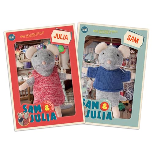 Sam & Julia - Sam & Julia Plüshpaket – das Original aus der beliebten Kinderbuch-Reihe - 1/12 Größe für Standard-Puppenhaus - enthält: 1 Stofftier Maus 12cm - für Kinder jeden Alters von The Mouse Mansion