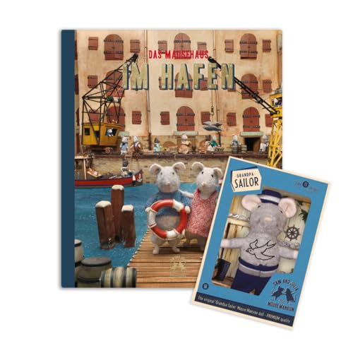 The Mouse Mansion Sam & Julia - Paket: Zum Hafen mit Opa Seemann – enthält: 1 Buch und 1 Kuscheltier 12cm – für Kinder jeden Alters von The Mouse Mansion