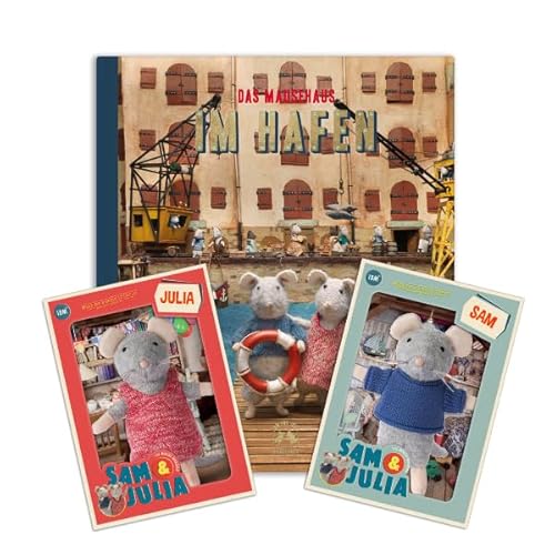 The Mouse Mansion Sam & Julia - Paket: Zum Hafen mit Sam und Julia – enthält: 1 Buch und 2 Kuscheltiere Sam und Julia 12cm – für Kinder jeden Alters von The Mouse Mansion