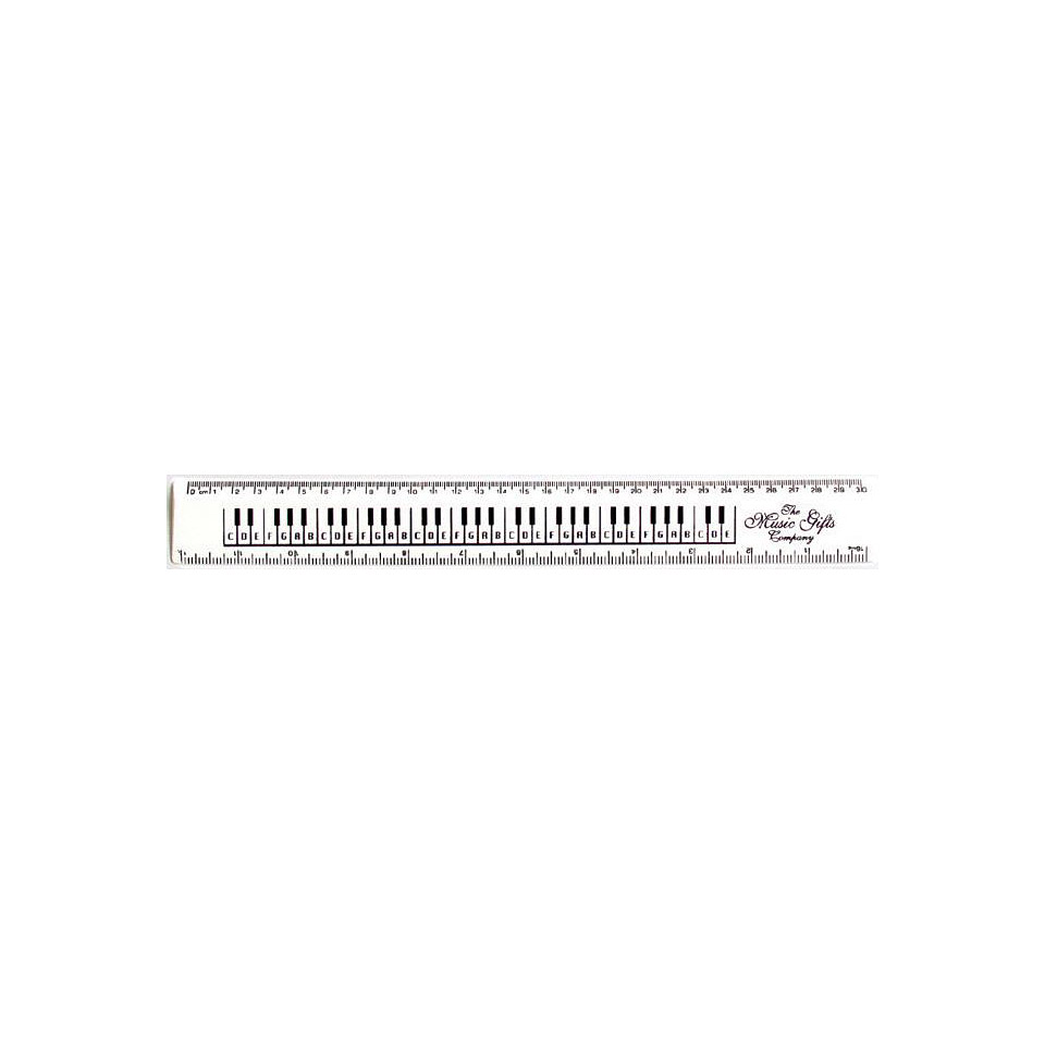 The Music Gifts Company 12 Inch White Keyboard Ruler Geschenkartikel von The Music Gifts Company