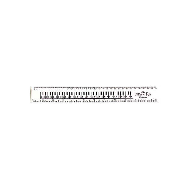 The Music Gifts Company 12 Inch White Keyboard Ruler Geschenkartikel von The Music Gifts Company