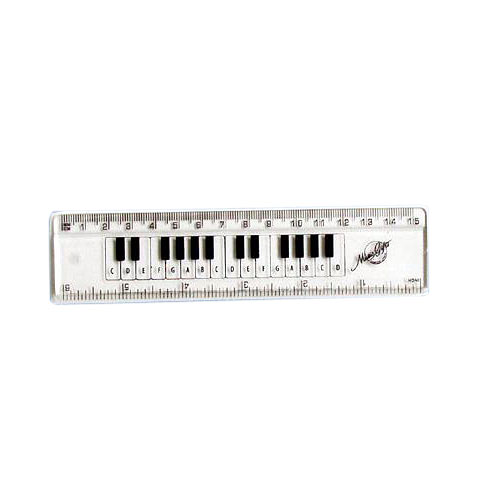 The Music Gifts Company 6 Inch Clear Keyboard Ruler Geschenkartikel von The Music Gifts Company
