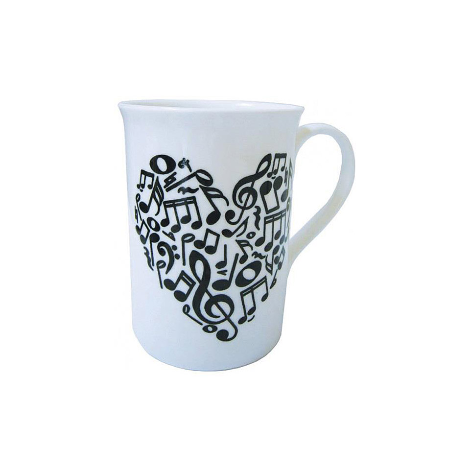The Music Gifts Company Heart Of Notes Mug Kaffeetasse von The Music Gifts Company