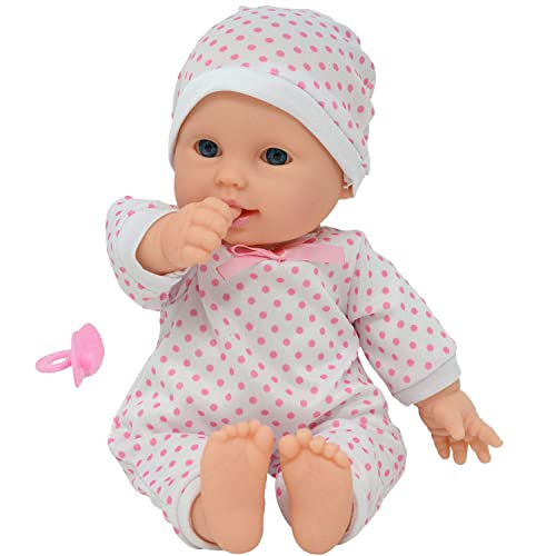 The New York Doll Collection kaukasische weiche Körperpuppe in Geschenkbox - 11 Zoll / 28 cm Baby Puppe (Bonus Schnuller) von The New York Doll Collection