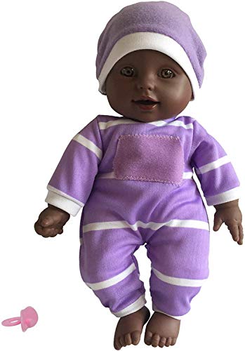 The New York Doll Collection Afroamerikaner weich Körper Puppe im eschenkkarton - 11 Zoll /28cm Baby Puppe (Bonus Schnuller inklusive) von The New York Doll Collection