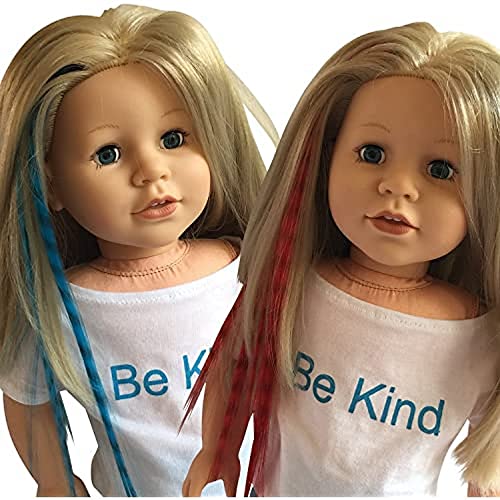 The New York Doll Collection Haarspangen Verlängerungen für 18 Zoll/46cm Puppen - Puppenperücken Stück - Grün & Orange - für Mädchen Puppenzubehör von The New York Doll Collection