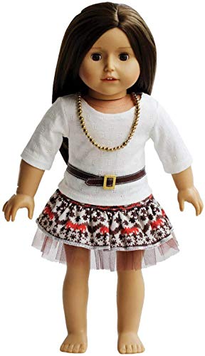 The New York Doll Collection Komplett Outfit für 18 Zoll / 46 cm Mode Puppen - Beinhaltet EIN Jahrgang Kleid mit Gürtel - Halskette - Passt 18 Zoll / 46 cm Puppen - Puppenkleidung - Puppenzubehör von The New York Doll Collection