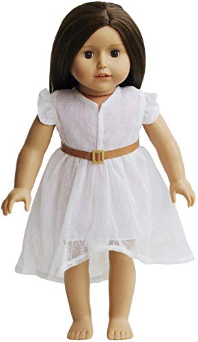 The New York Doll Collection Komplett Outfit für 18 Zoll / 46 cm Mode Puppen - Inklusive weißem Spitzenkleid und Gürtel - Passt 18 Zoll / 46 cm Puppen - Puppenkleidung - Puppenzubehör The New York Doll Collection Komplett Outfit für 18 Zoll / 46 cm Mode Puppen - Inklusive weißem Spitzenkleid und Gürtel - Passt 18 Zoll / 46 cm Puppen - Puppenkleidung - Puppenzubehör von The New York Doll Collection