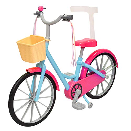 The New York Doll Collection Puppen Fahrrad für 18 Zoll/46 cm Puppen - Enthält Luftschlangen und Korb - Stützräder - Puppenspielset - Puppenzubehör The New York Doll Collection Puppen Fahrrad für 18 Zoll/46 cm Puppen - Enthält Luftschlangen und Korb - Stützräder - Puppenspielset - Puppenzubehör von The New York Doll Collection